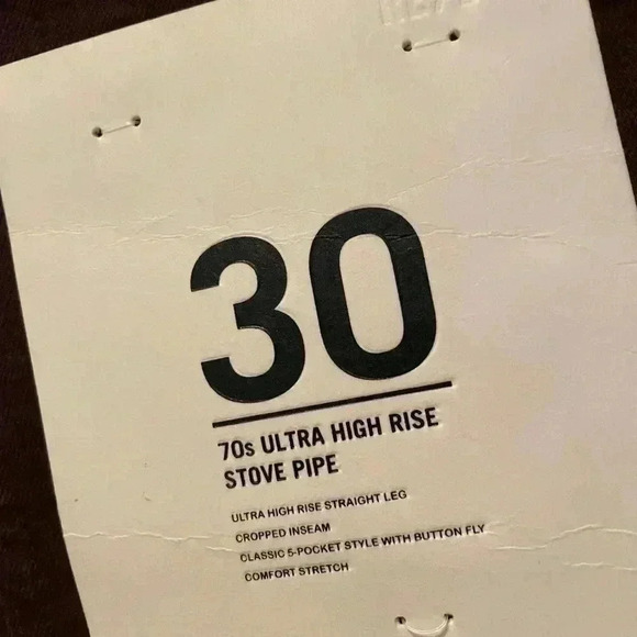 NEW Re/Done Jeans 70s Ultra High Rise Stove Pipe Washed Plum - Picture 8 of 13